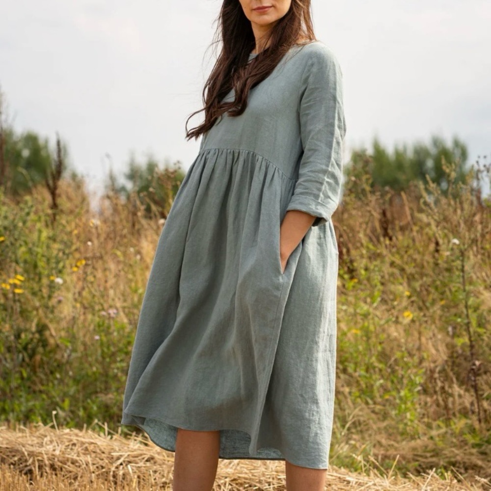 Menique • Lucy Smocked Dress in Mint Green